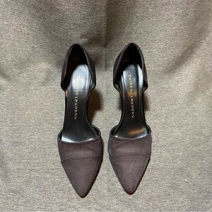 CHINESE LAUNDRY dark grey velvet pointed stiletto